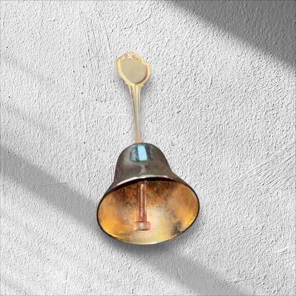 The Alamo Texas Souvinir Brass Bell Mini Hand Bell - Picture 4 of 5